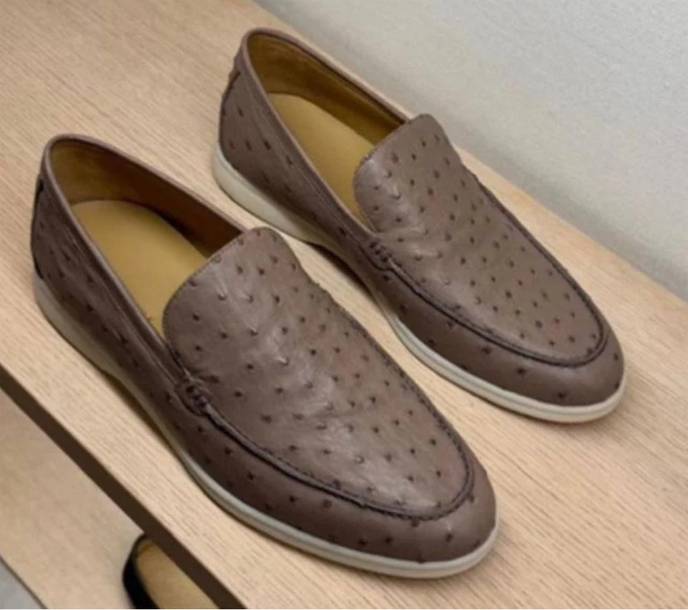 Preorder Crocodile Shoes Men's Crocodile Leather Loafers Slip-On Dress Shoes Very Comfortable Black