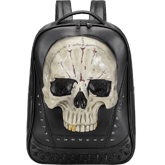 3D Skull Backpack, 3D Kreepsville Skull ,Luminous Leisure Skull Backpack