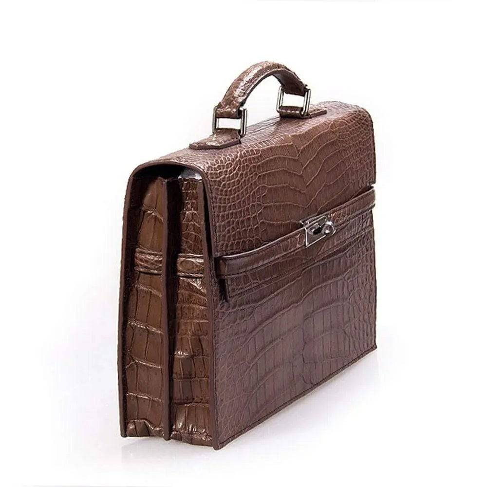 Crocodile Leather Briefcase For Men