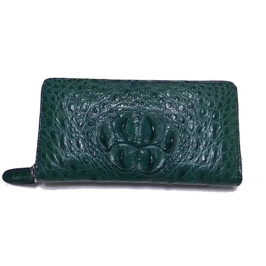 Crocodile Leather Zipper Wallet