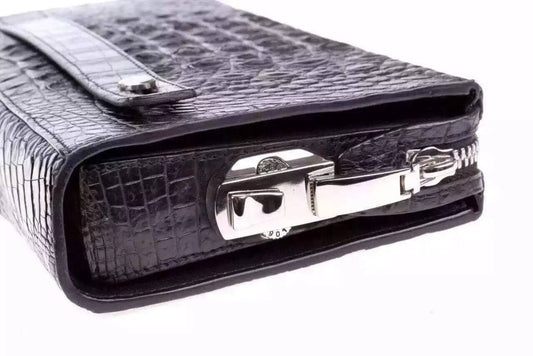 Crocodile Leather Men Knucklebox Luggage Locks Zipper Business Long Password Lock Clutch