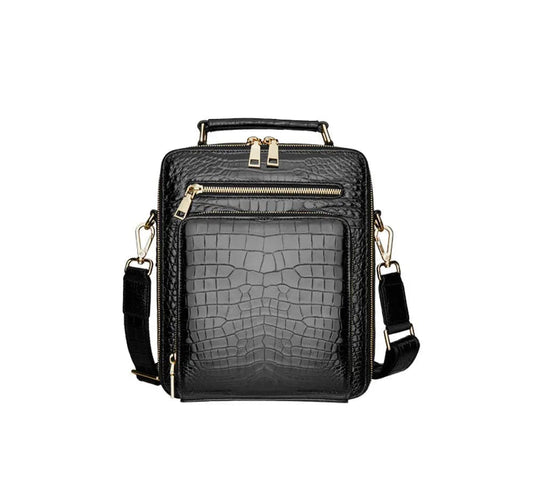 Crocodile Leather Moden Vertical Briefcase