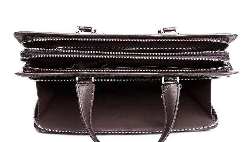 Crocodile Skin Leather Briefcase & Business Bag