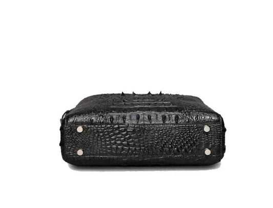 Crocodile Skin Leather Briefcase , Messenger Bag For Men