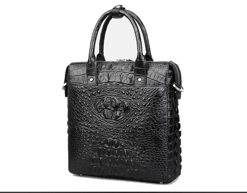 Crocodile Skin Leather Briefcase , Messenger Bag For Men