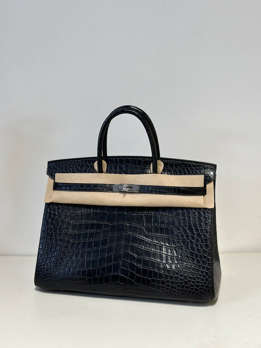 Preorder Genuine Crocodile Skin Leather 40cm Oversized Padlock Business Handbags Office Bags