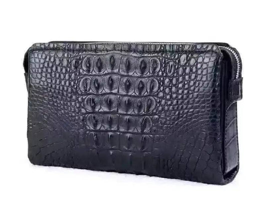 Fashion Genuine Crocodile Leather Mens Clutch Bag With Password Protection Lock