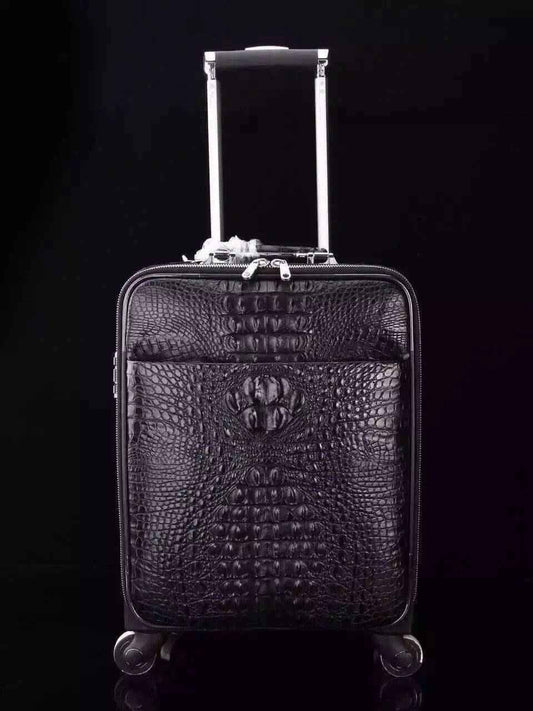 Preorder Genuine Crocodile Leather Laptop Trolley Luggage Bags Case ,Travel Luggage Bags