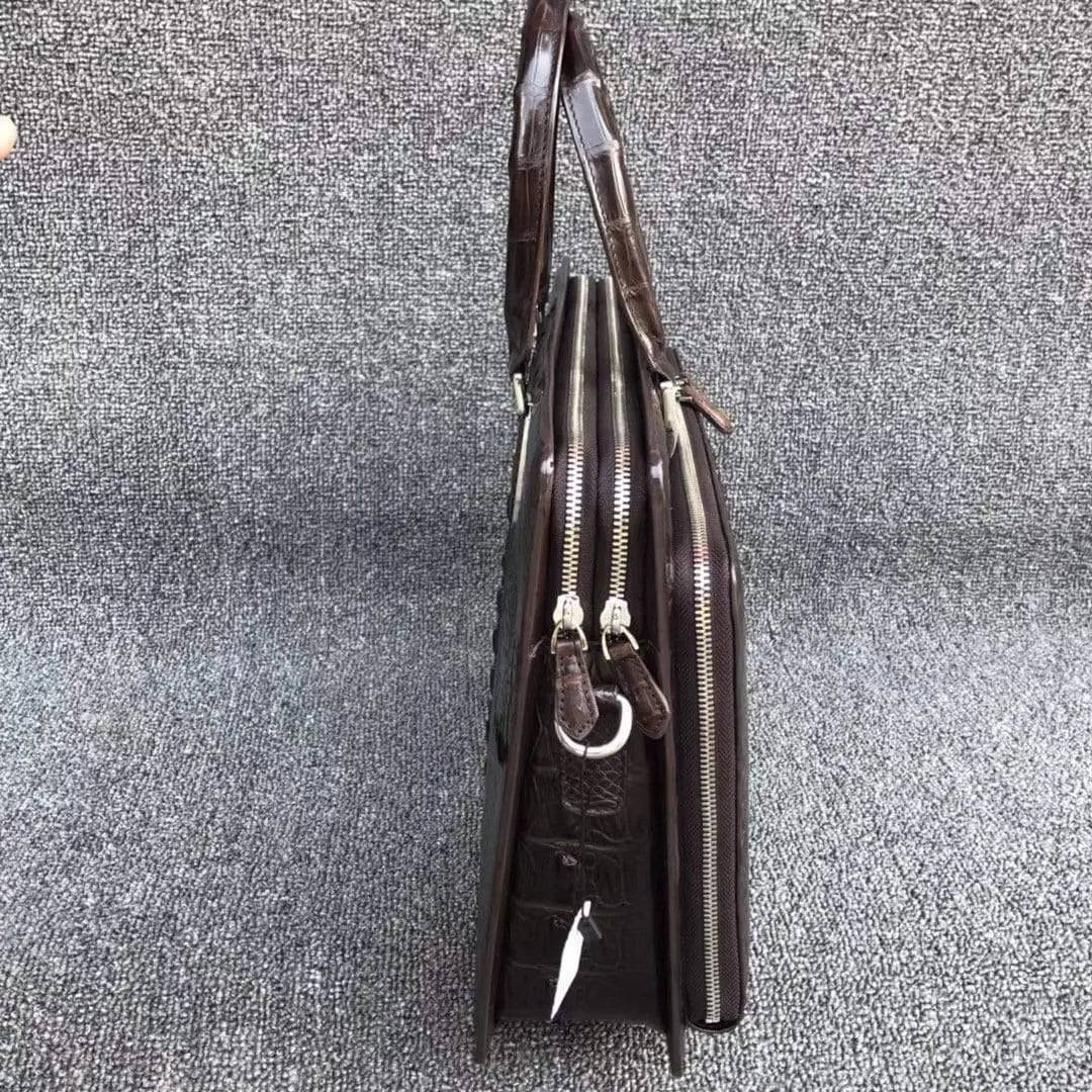 Genuine crocodile Leather Business Laptop Briefcase