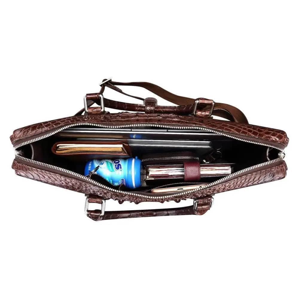 Genuine Crocodile Leather Briefcase