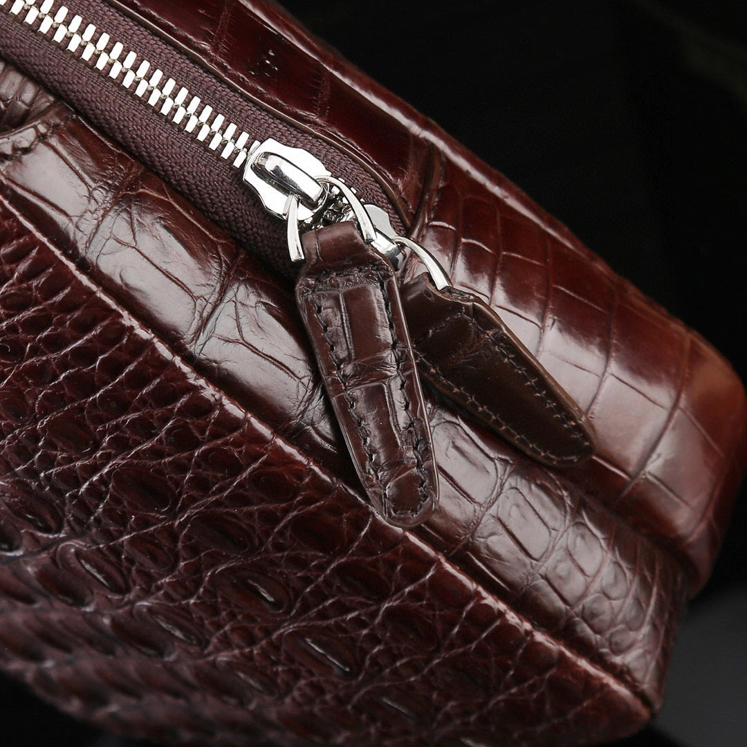 Genuine Crocodile Leather Mens Sling Chest Bag Bag