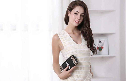 GenuinePearl Stingray Leather Large Zip Around Wallet For Women