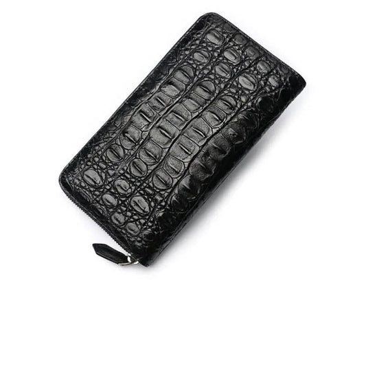Genuine crocodile leather Large Long Zip Wallet