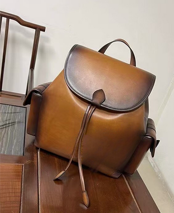 Preorder Crocodile Skin Leather Backpack Black