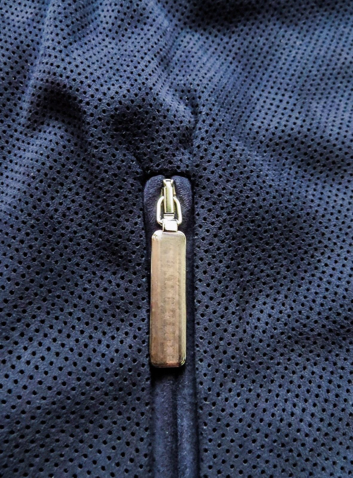 Preorder Blue Silk Perforated Suede Trim Jacket