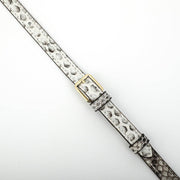 Womens Python Grey Leather Small Flap Bag Top Handle Cross Body Handbag