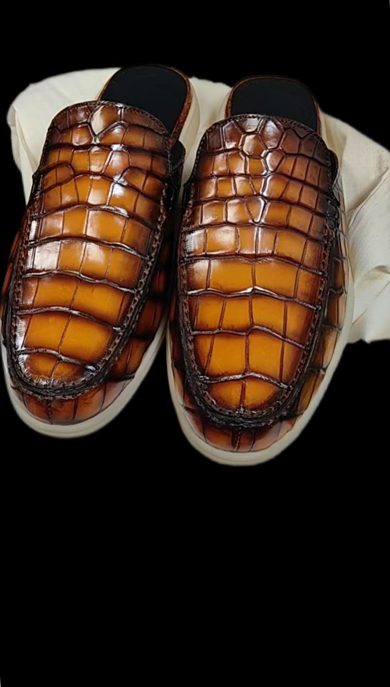 Preorder Crocodile Leather Sandal