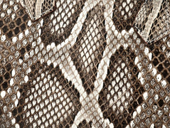 Womens Python Leather Large Bamboo Top Handle Cross Body Bag