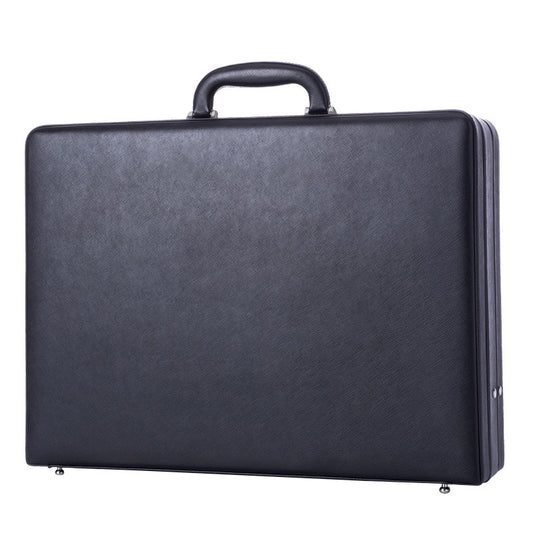 Leather Large Business Attache Case With Password