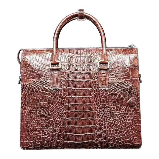 Luxury Crocodile Bag, Luxury Crocodile Laptop Bag Briefcase for Men