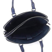 Men's Crocodile Leather Laptop Bags Briefcase Blue