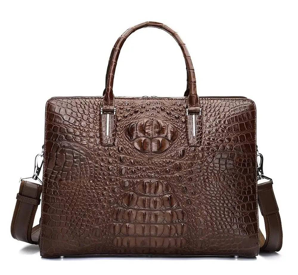 Mens Crocodile Leather Briefcase