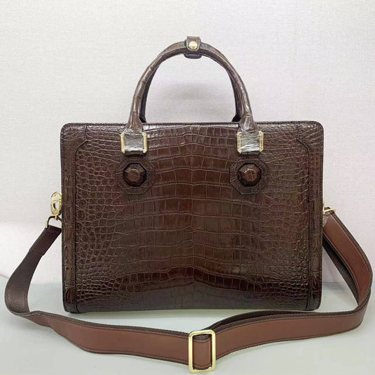 Crocodile Briefcase ,Crocodile Skin Belly Leather Business Bags