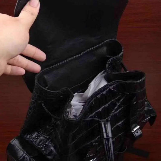 Preorder Genuine Crocodile Belly Backpack