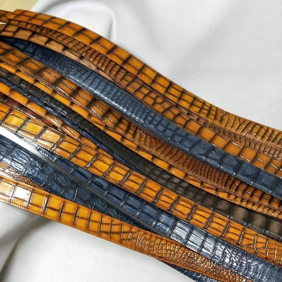 Preorder Retro Brown crocodile Leather Crossbody Laptop Business Bag