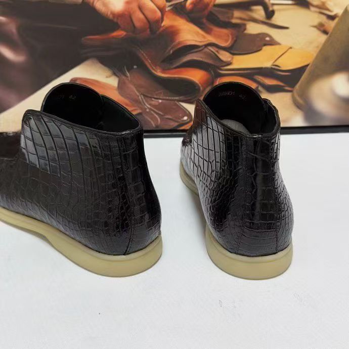 Men's Crocodile Leather Casual Ankle Boots