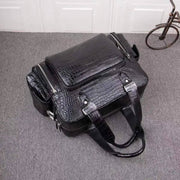 Unisex Crocodile Leather Extra Large Gym Travel Duffle Holdall Shoulder Bag