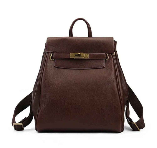 Rossie Viren Women's Women's Leather Padlock Backpack
