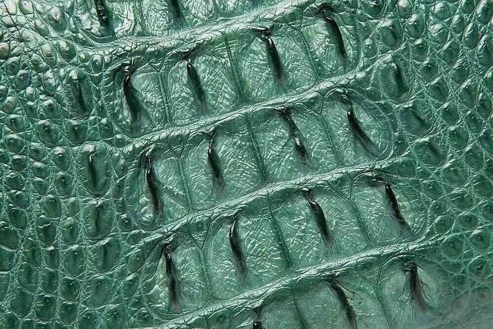 Womens Genuine Crocodile Leather Large Zip Around Wallet For Women