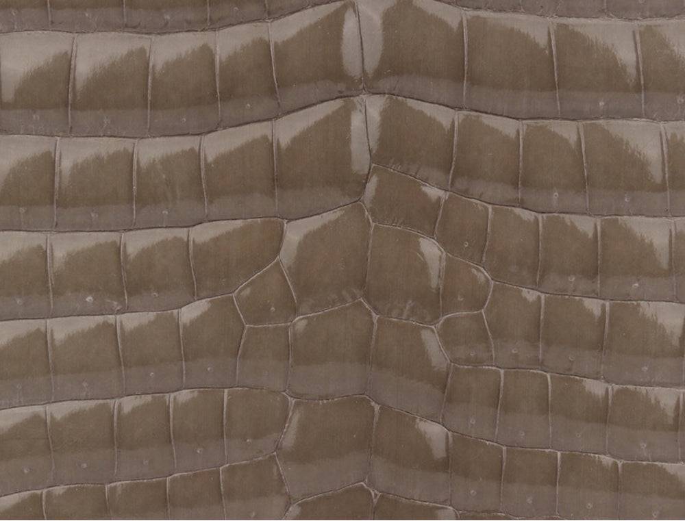 Beaded High Shiny Crocodile Skin Leather Cross Body Top Handle Bags