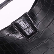 Black Crocodile Leather Medium Hobo Bag & Purse For Women