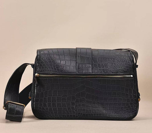 Crocodile Leather Cross Body Shoulder Bag