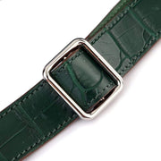 Crocodile Leather Backpack Dark Green For Women