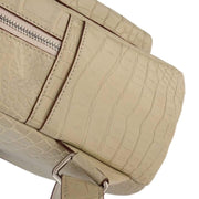 Crocodile Leather Backpack Cream For Women