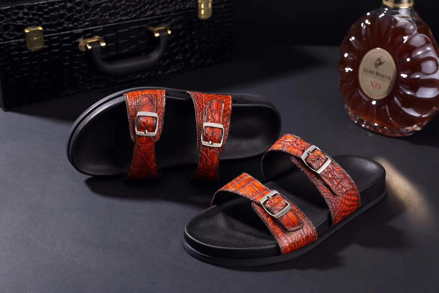 Crocodile Shoes Crocodile Leather Sandals Vintage Brown