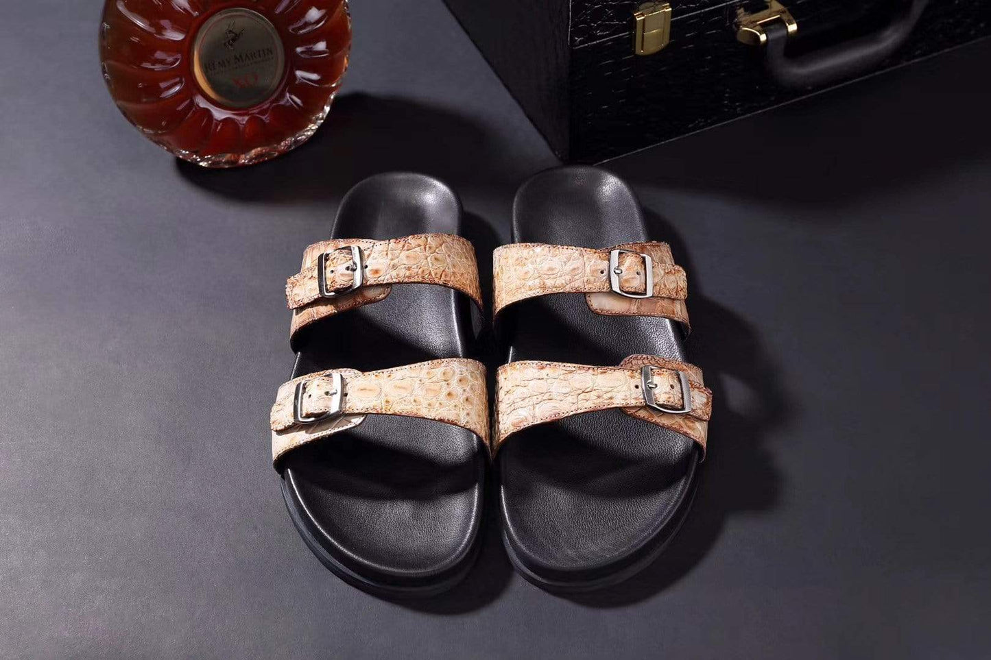 Crocodile Shoes Crocodile Leather Sandals Vintage Cream