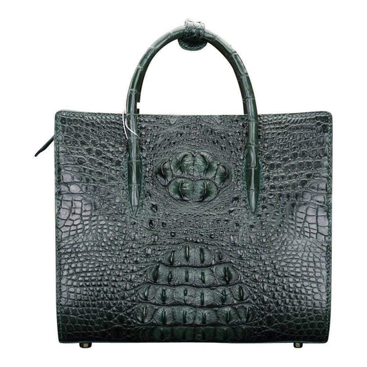 Crocodile Leather Satchel Shoulder Bag For Women | Rossieviren