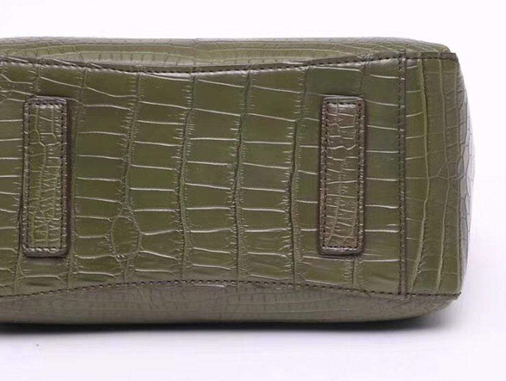 Crocodile Leather Medium Top Handle Hobo Bag & Purse Karki