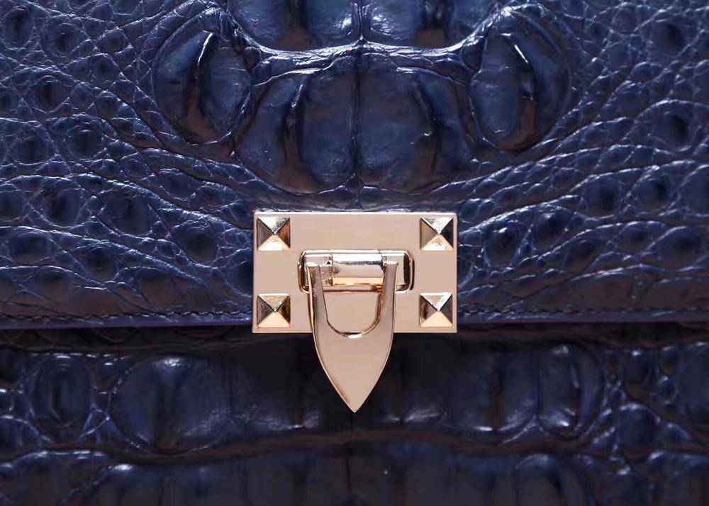 Genuine Crocodile Front Flap Buckle Tote Bags