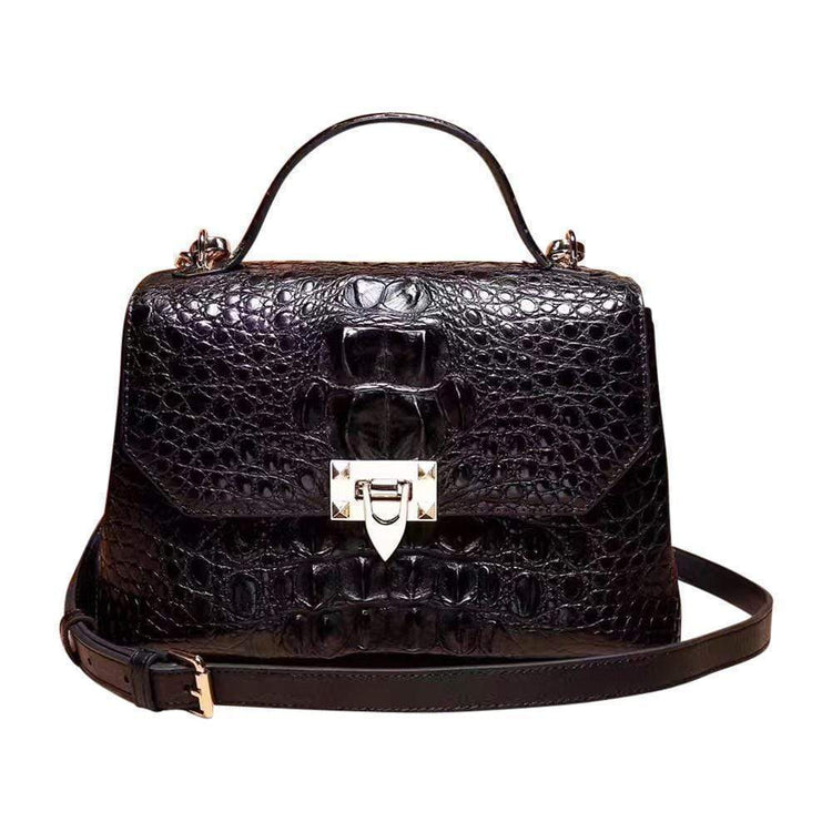 Genuine Crocodile Front Flap Buckle Tote Bags
