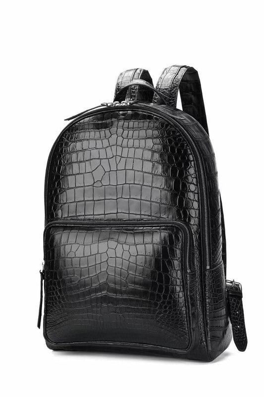 Genuine Crocodile Leather Dome Backpack