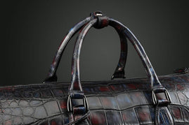 Genuine Crocodile Leather Large Travel Duffel Bag