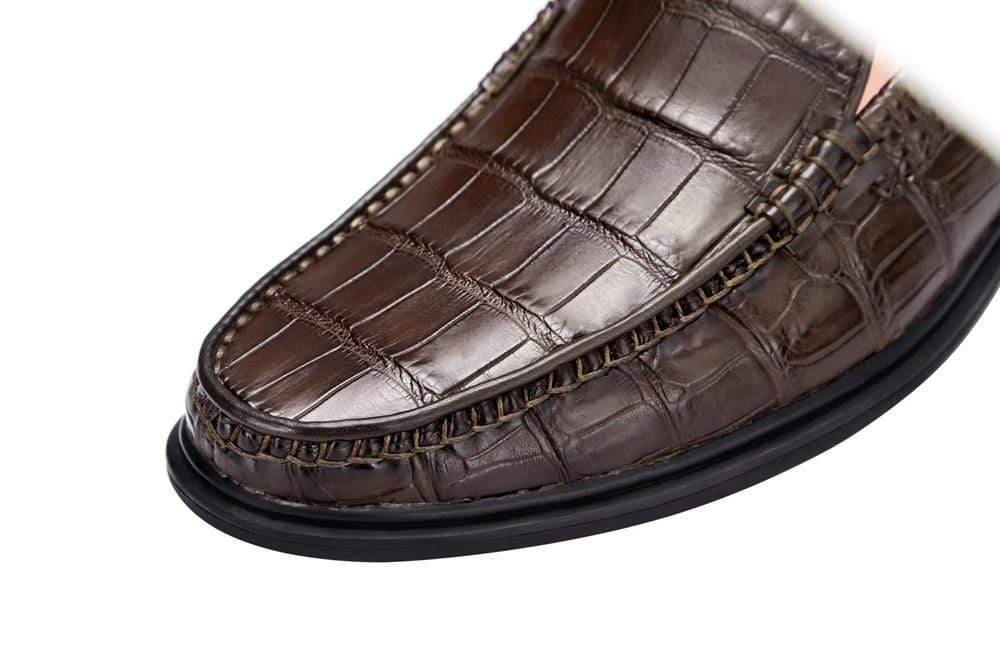 Crocodile Shoes Genuine Crocodile Leather Penny Casual Loafers Slip-On Shoes