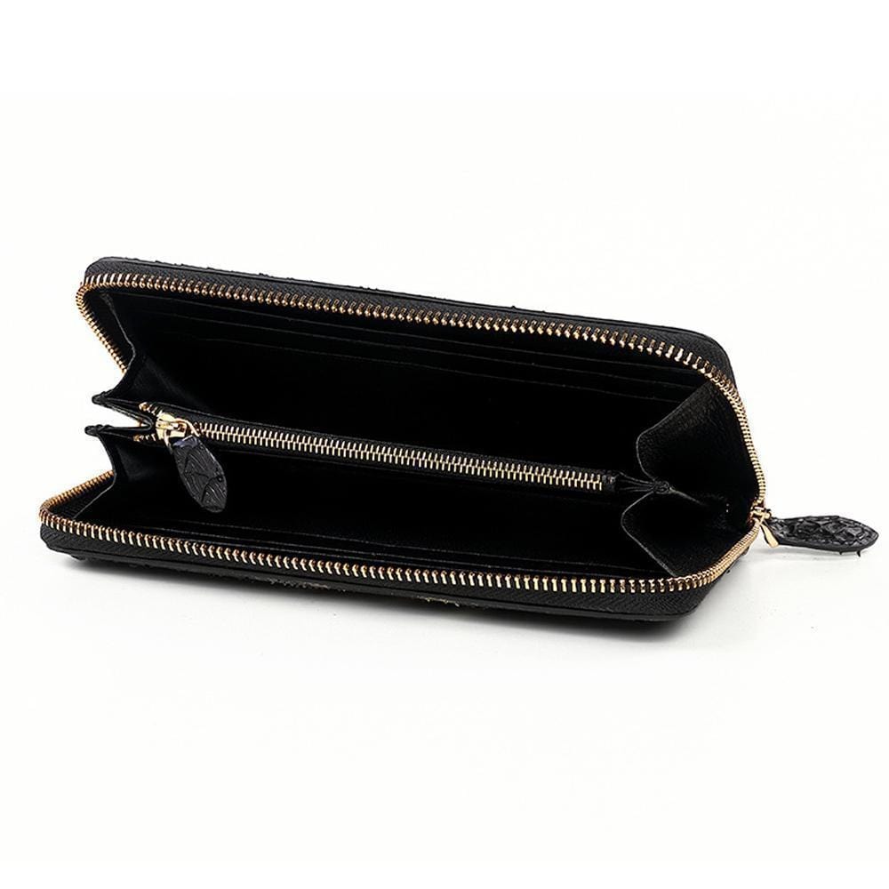 Genuine Python Leather Zip Wallet
