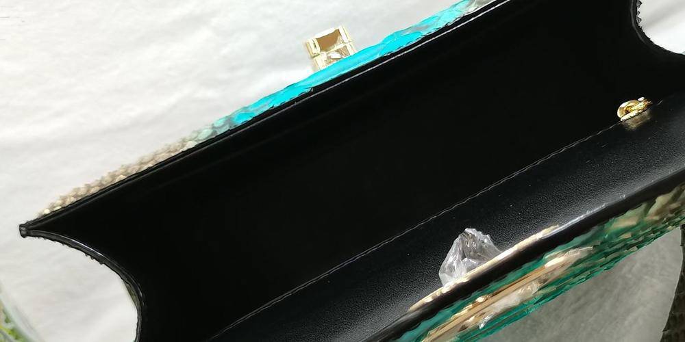 Genuine Python skin Leather Tote Top Handle Cross Body Women Handbag