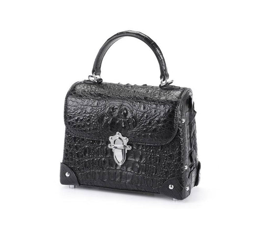 Ladies Top-handle Bag Genuine Crocodile Leather Cross body Messenger Bags